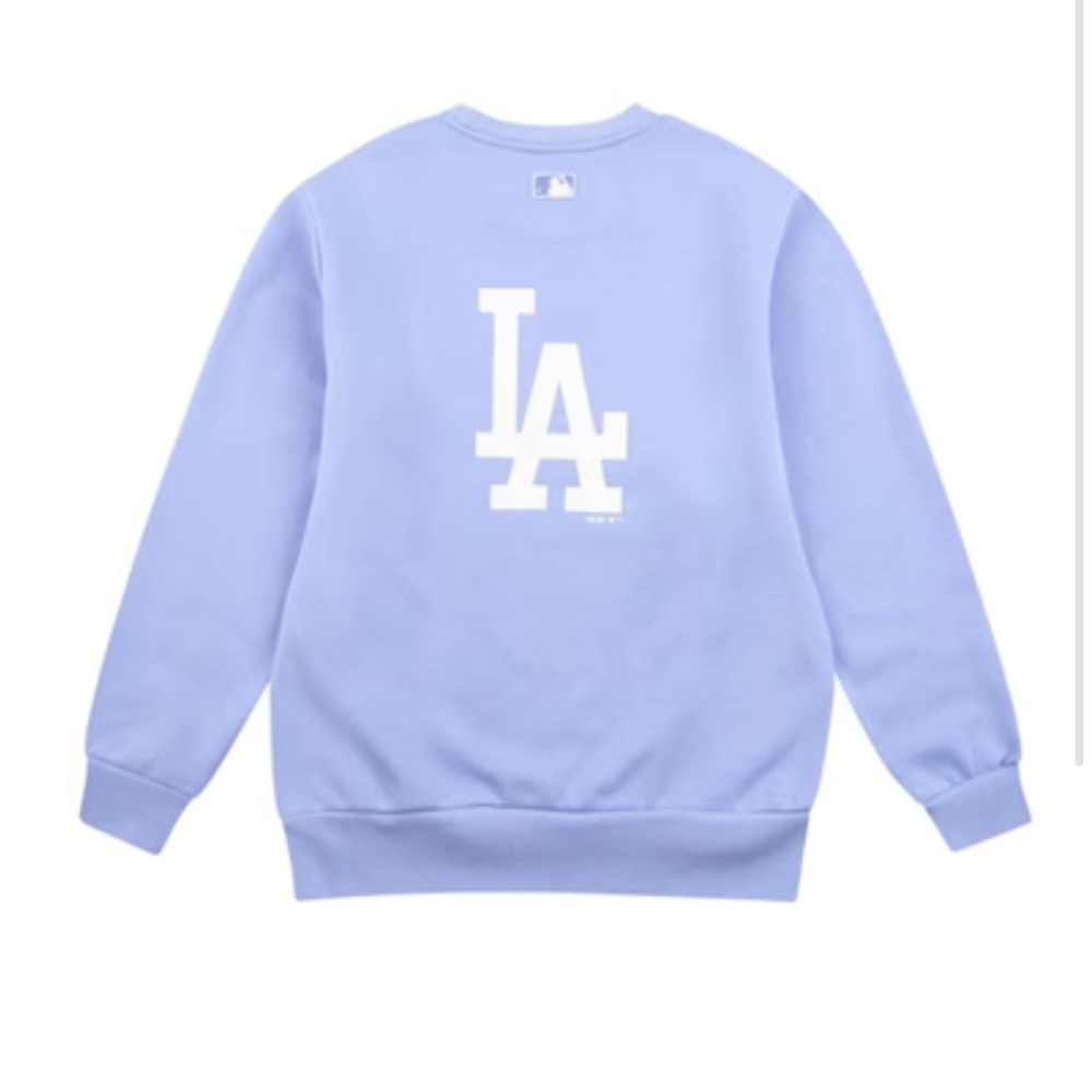 MLB Los Angeles Dodgers Purple Basic Logo Crew Neck Sweatshirt